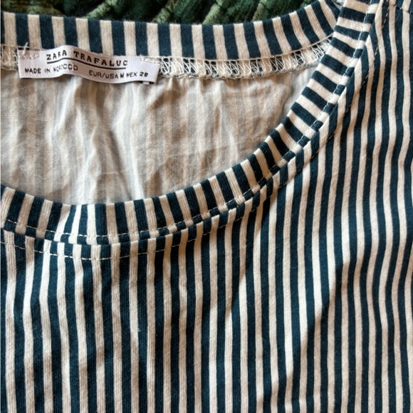 Zara trafaluc navy stripes top SZ m - Picture 5 of 8